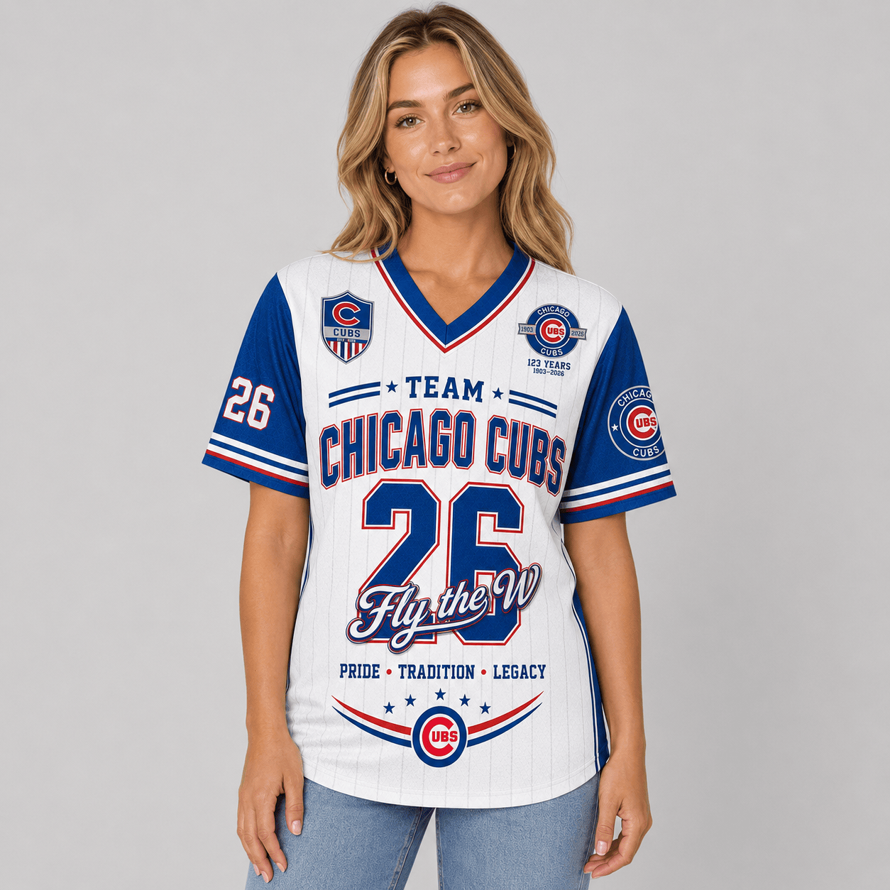 C.cubs | Premium .m.l.b. Legacy Pride V-neck Jersey