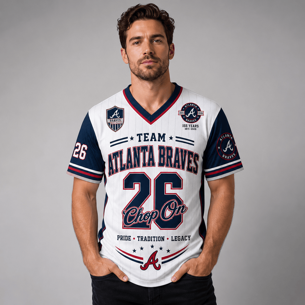 A.braves | Premium .m.l.b. Legacy Pride V-neck Jersey