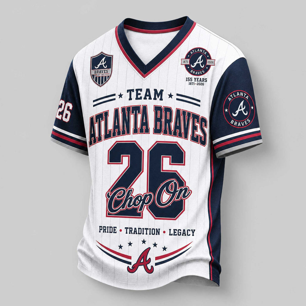 A.braves | Premium .m.l.b. Legacy Pride V-neck Jersey