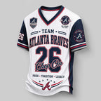 A.braves | Premium .m.l.b. Legacy Pride V-neck Jersey