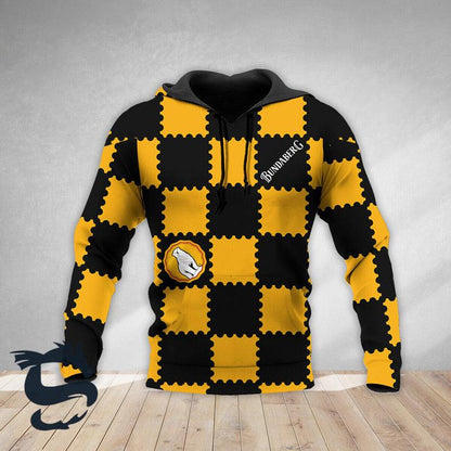 Gorgeous Gingham Bundaberg Black Yellow Hoodie, Bundaberg Logo Unisex Pullover Hooded Sweatshirt, Bundaberg Logo 3d Printed Unisex Zip Hoodie