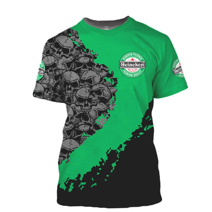 Heineken Skulls 3D T-shirt, Heineken Skulls T-shirt