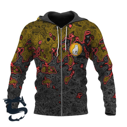 Holographic Color Bundaberg Brewed Drinks All Over Print Hoodie, Bundaberg Pullover Hooded Sweatshirt, Bundaberg Logo 3D Print Unisex Zip Hoodies