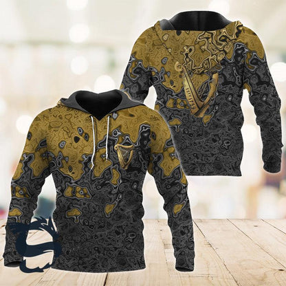Holographic Guinness Beer Themed Color All Over Print Hoodie, Guinness Beer Pullover Hooded Sweatshirt, Guinness Beer 3d Print Unisex Zip Hoodies