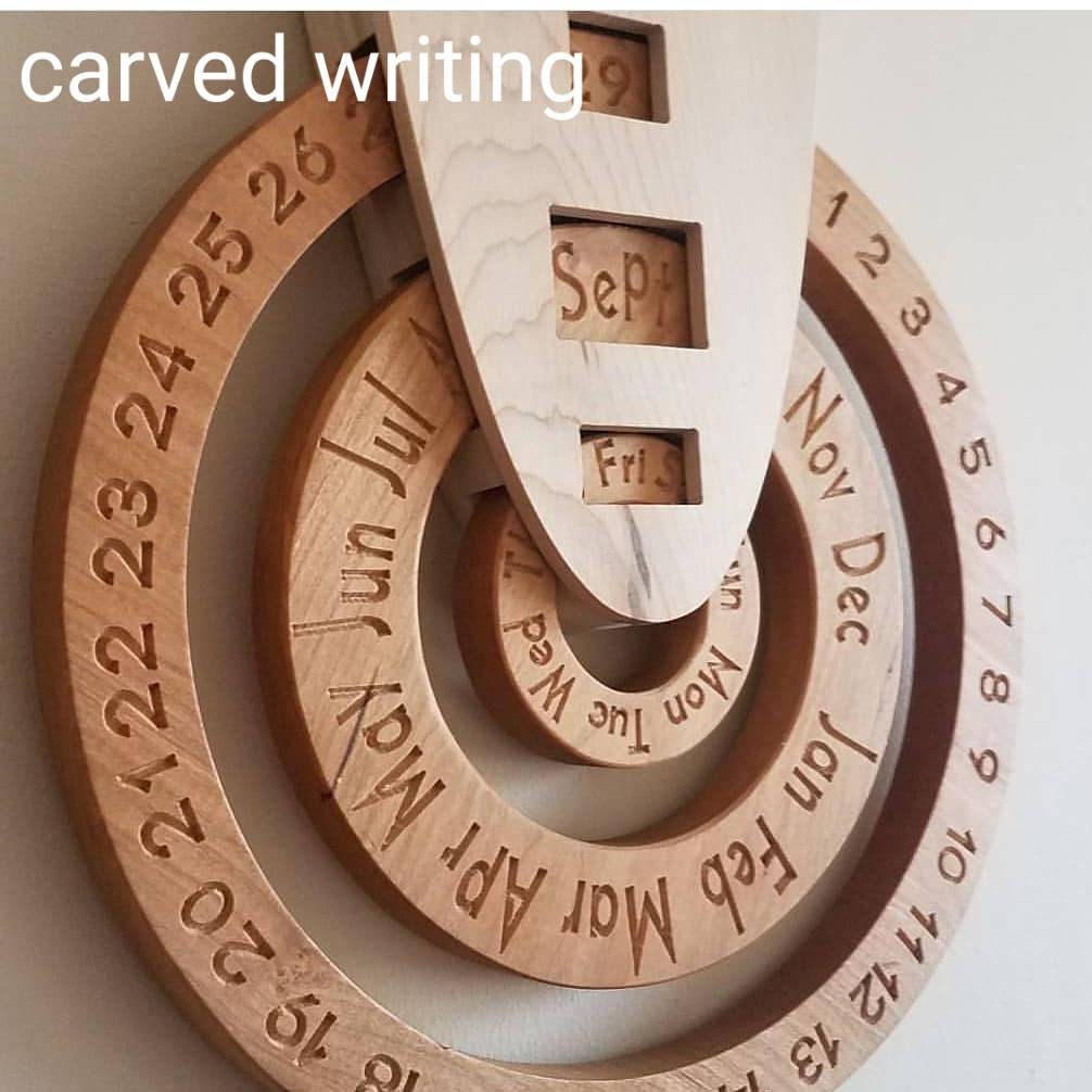 Perpetual calendar, wooden perpetual calendar, wood calendar, perpetual calender, never ending calendar,