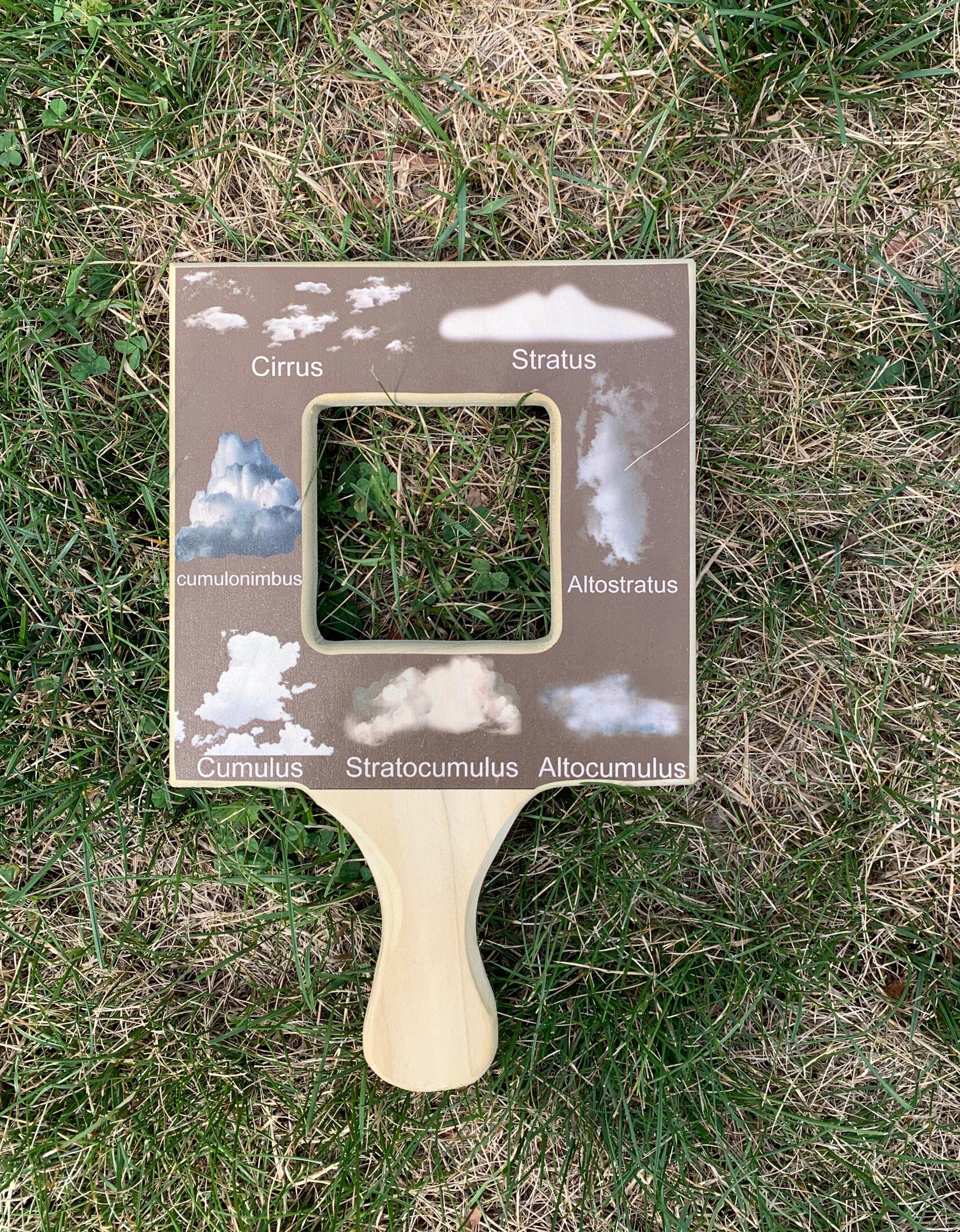 Nature guide finder, leaf finder, cloud viewer, cloud identification guide, nature guide frame, homeschooling materials, Montessori toy