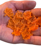 50/100 Acrylic snowflakes, acrylic maple leaves, acrylic counters, ,snowman counters, math manipulatives, counters, sunflowers, sensory fill