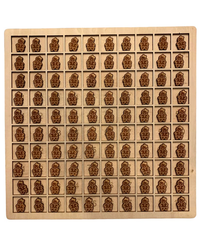 100 gingerbread man or woman counters, sensory tray filler, loose parts manipulatives, 100 board counters, sensory play, math manipulatives