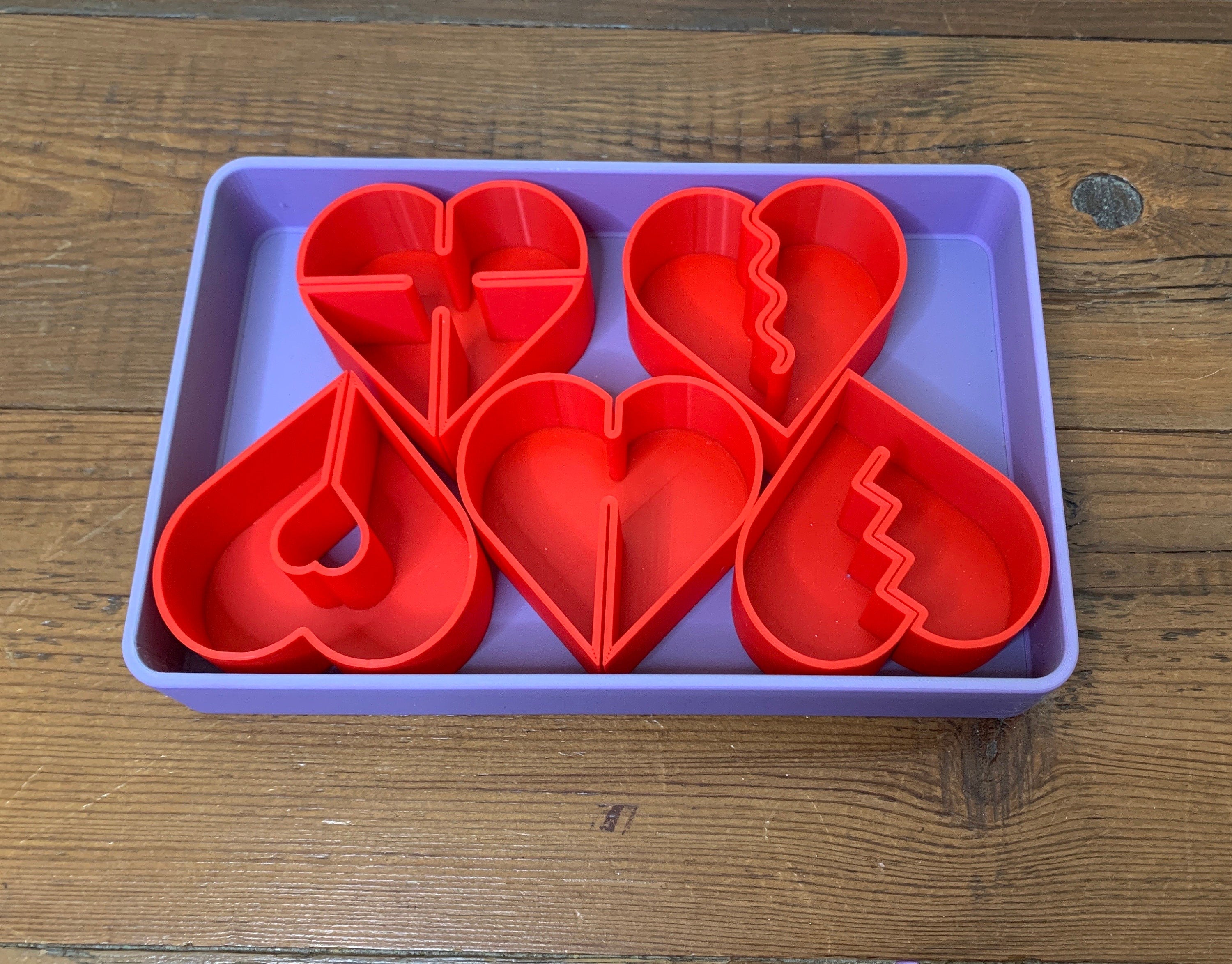 Valentines heart Sensory tray set, sensory play bowl, loose parts tray, stylish bowl, sensory eco tray, heart tray, valentines gift