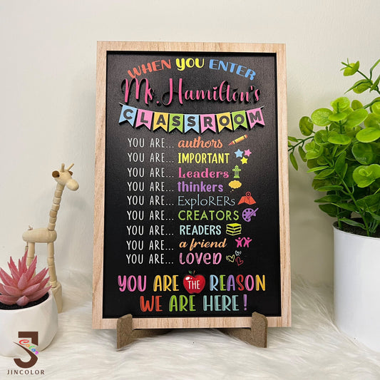 Personalized Teacher Name Classroom Sign, Teacher Appreciation Gifts, Teacher Graduation , Teacher Birthday Gift, Teacher Gifts Personalized