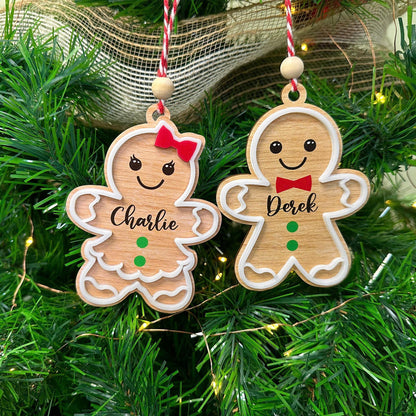 Personalized Gingerbread Christmas Ornament, 3d Customized Cookie Ornament Gift For Christmas, Custom Gingerbread Ornament Kids Ornaments