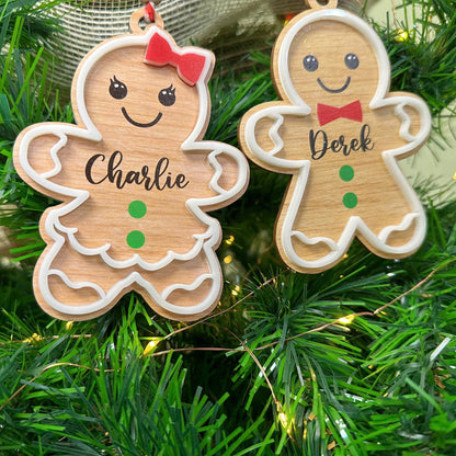 Personalized Gingerbread Christmas Ornament, 3d Customized Cookie Ornament Gift For Christmas, Custom Gingerbread Ornament Kids Ornaments