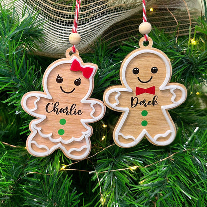 Personalized Gingerbread Christmas Ornament, 3d Customized Cookie Ornament Gift For Christmas, Custom Gingerbread Ornament Kids Ornaments