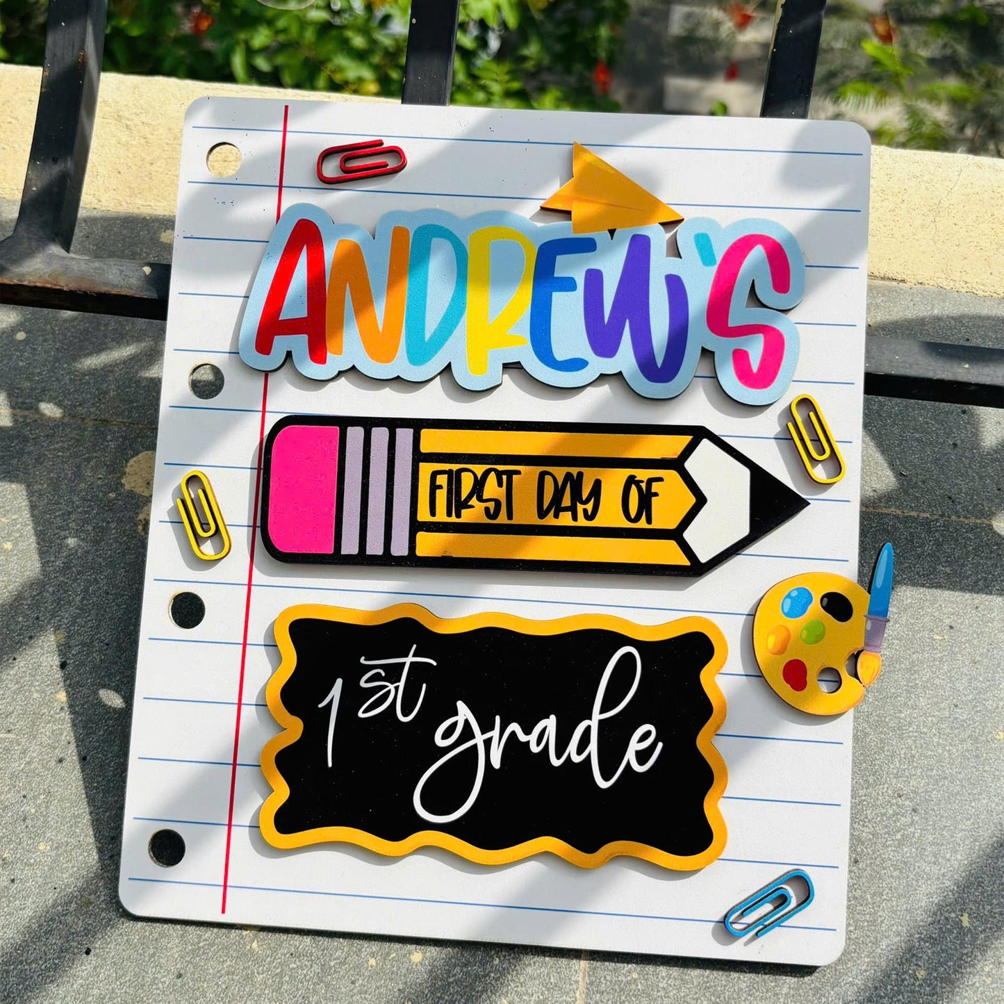 Personalized First Day Of School Sign, 1st Day Of Preschool, Back To School Sign, First And Last Day Sign, Interchangeable Magnetic Sign