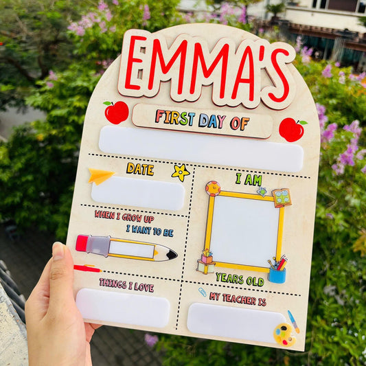 Personalized First Day Of School Sign, First Day Of Kindergarten Sign, 1st Day Of Preschool, Back To School Sign, First And Last Day Sign