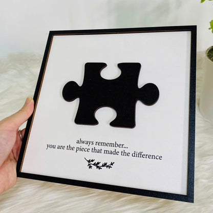Personalized Difference Maker, You Are The Piece That Made The Difference, Mentor Gift, Retirement Present Gift, Coworker Farewell Gift