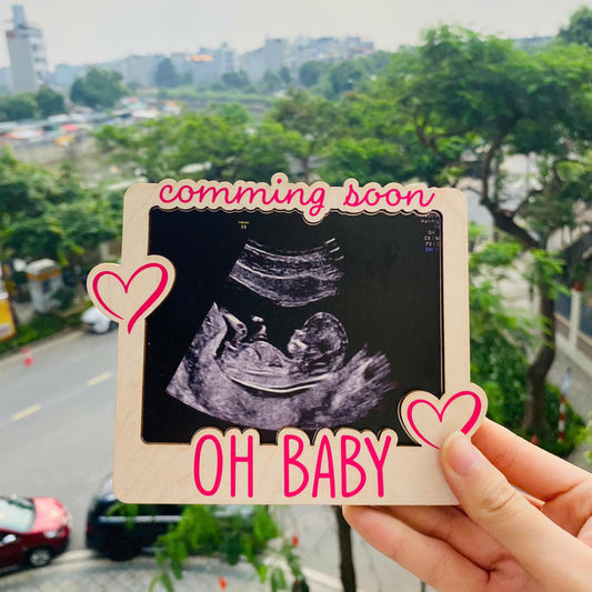 Personalized Ultrasound Fridge Magnet,  Pregnancy Announcement,  Ultrasound Photo Frame
