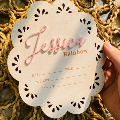 Custom Baby Announcement Sign,  Birth Stats Sign, Birth Announcement Gift, 3d Baby Name Sign, Baby Sign