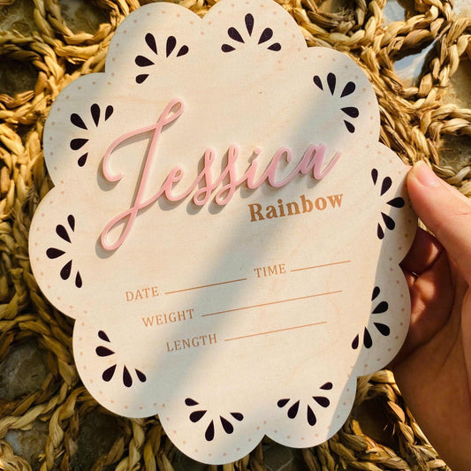 Custom Baby Announcement Sign,  Birth Stats Sign, Birth Announcement Gift, 3d Baby Name Sign, Baby Sign