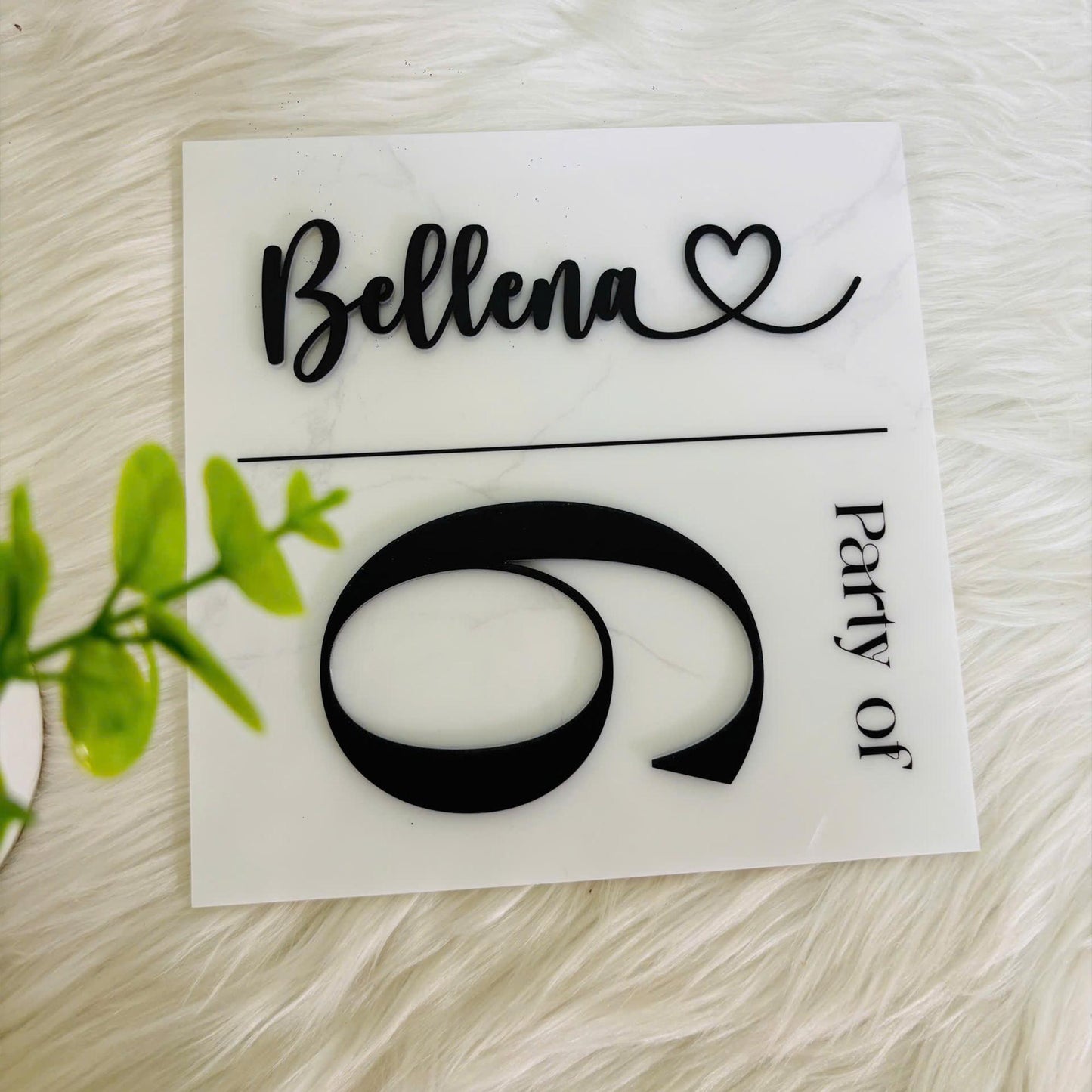 Custom Family Party Of 4, 3, 5, 6 Acrylic Sign, Personalized Farmhouse Decor Gift, Housewarming Gift With 3d Name