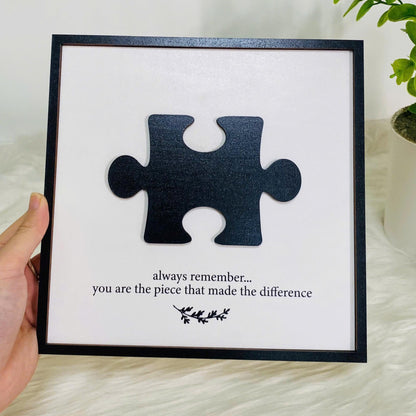 Personalized Difference Maker, You Are The Piece That Made The Difference, Mentor Gift, Retirement Present Gift, Coworker Farewell Gift