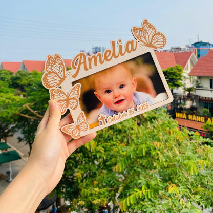 Personalized First Birthday Picture Frame Party Favor Magnet, Baptism Favors, 1st Birthday Favors, Custom Baptism Photo Frame Magnet