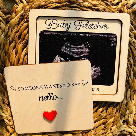 Personalized Pregnancy Announcement, Custom Photo Frame Reveal With Baby Name & Due Date, Grandparent Reveal Keepsake
