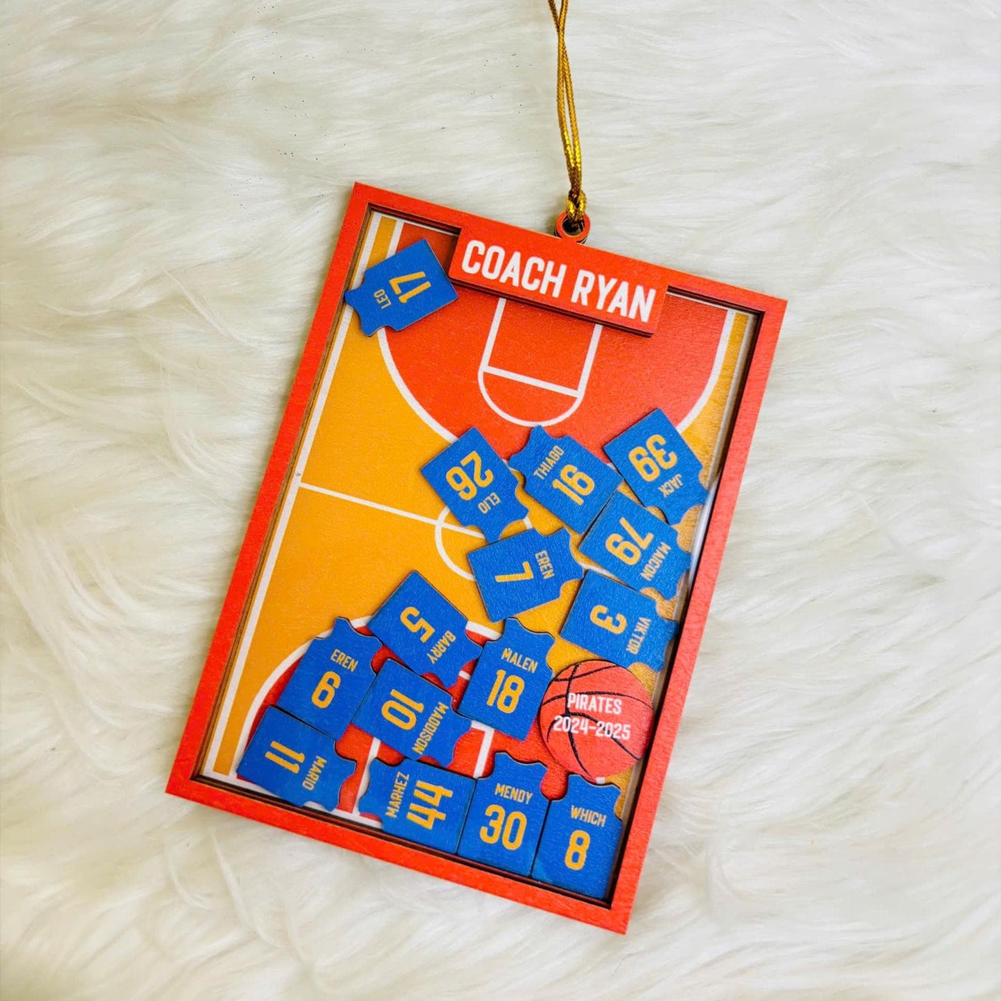 Personalized Basketball 4d Shaker Ornament, Custom Jersey's Name & Number, Basketball Players Ornament, Gift For Christmas
