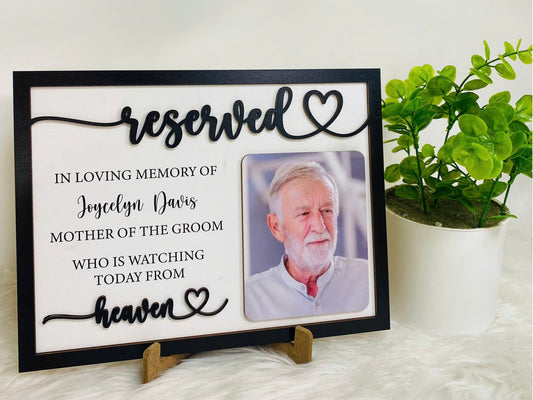 Personalized Wedding Memorial Sign, In Loving Memorial Sign, Wedding Sign For Loss, Father Of The Groom, Father Of The Bride Sign