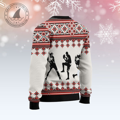 Believe Baseball Santa Hat Ugly Christmas Sweater, Baseball Swing Through The Snow Christmas Ugly Sweater, Baseball Xmas Knitted Ugly Sweater