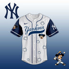 Baseball Jersey NY Yankees Mickey Style – Cute Cartoon Fan Gift Shirt.