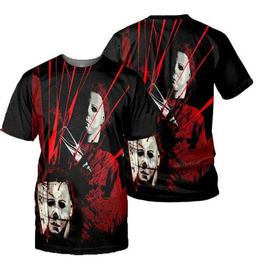 Michael Myers Halloween Horror 3D T-shirt