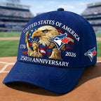T.Blue Jays Cap – USA 250th Anniversary 3D Print, Adorable Gift for Fans.