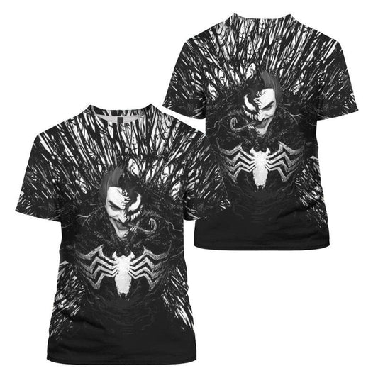 Venom Inside Joker 3D T-shirt, Joker X Venom Tshirt, 3D Movies All Over Print Tshirt