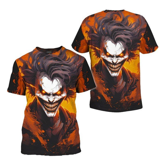 Joker Horror Pumpkin 3d T-shirt, Joker Pumpkin Carving All Over Print Shirt