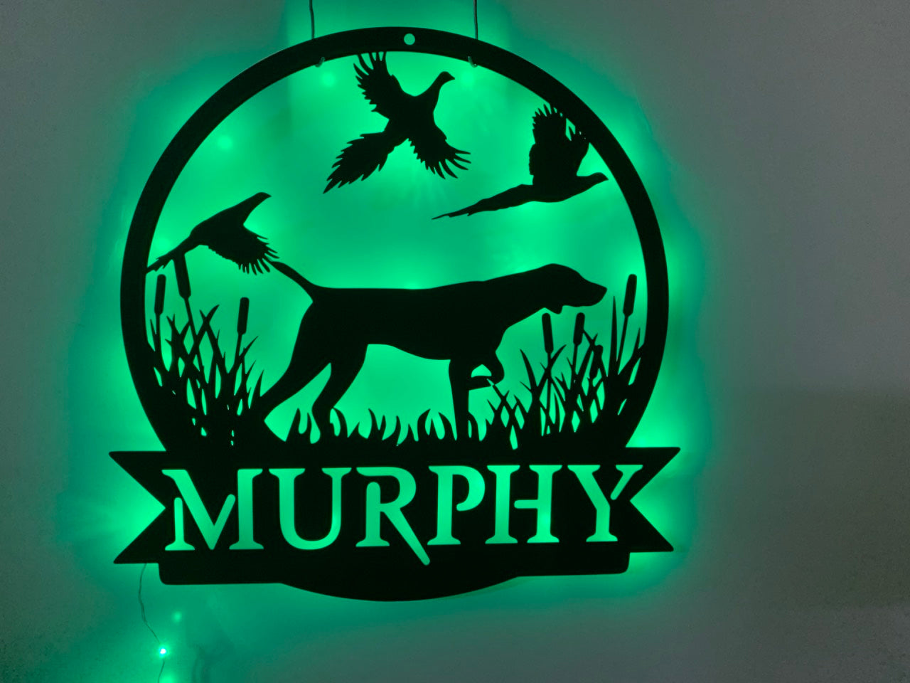 Personalized Pheasant Hunting Metal Sign With Led Lights, German Short Haired Dog Hunting Sign, Pheasant Wildlife Sign,pheasant Hunting Sign