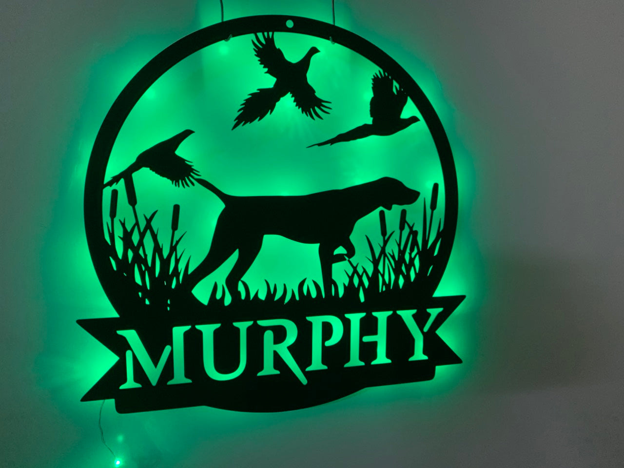 Personalized Pheasant Hunting Metal Sign With Led Lights, German Short Haired Dog Hunting Sign, Pheasant Wildlife Sign,pheasant Hunting Sign