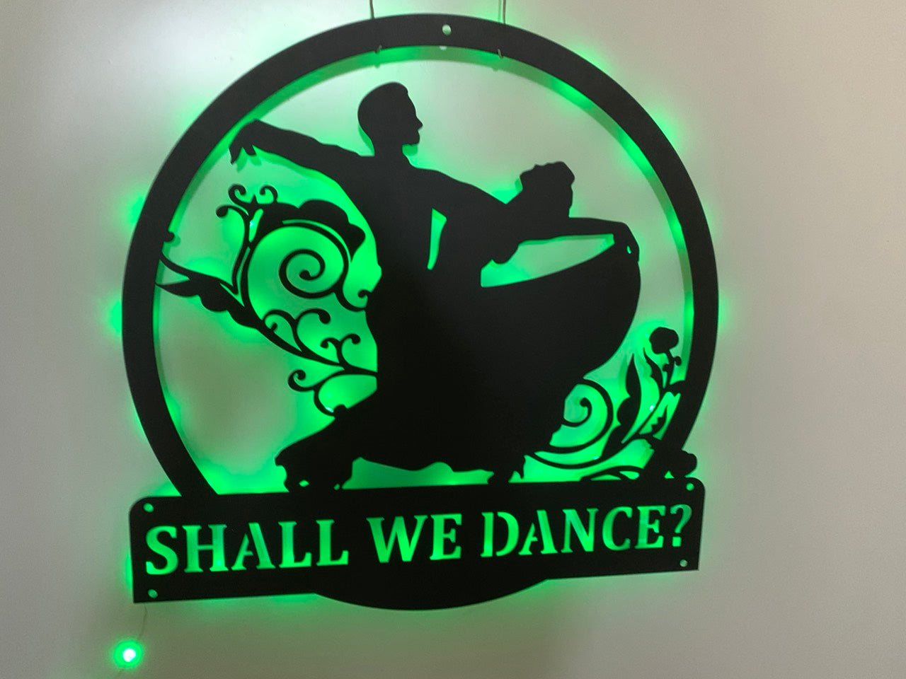 Couple Dancing Metal Wall Art With Led Lights, Dancer Couple Metal Led Sign, Dacing Couple Metal Wall Art Decor, Dancing Metal Wall Sign