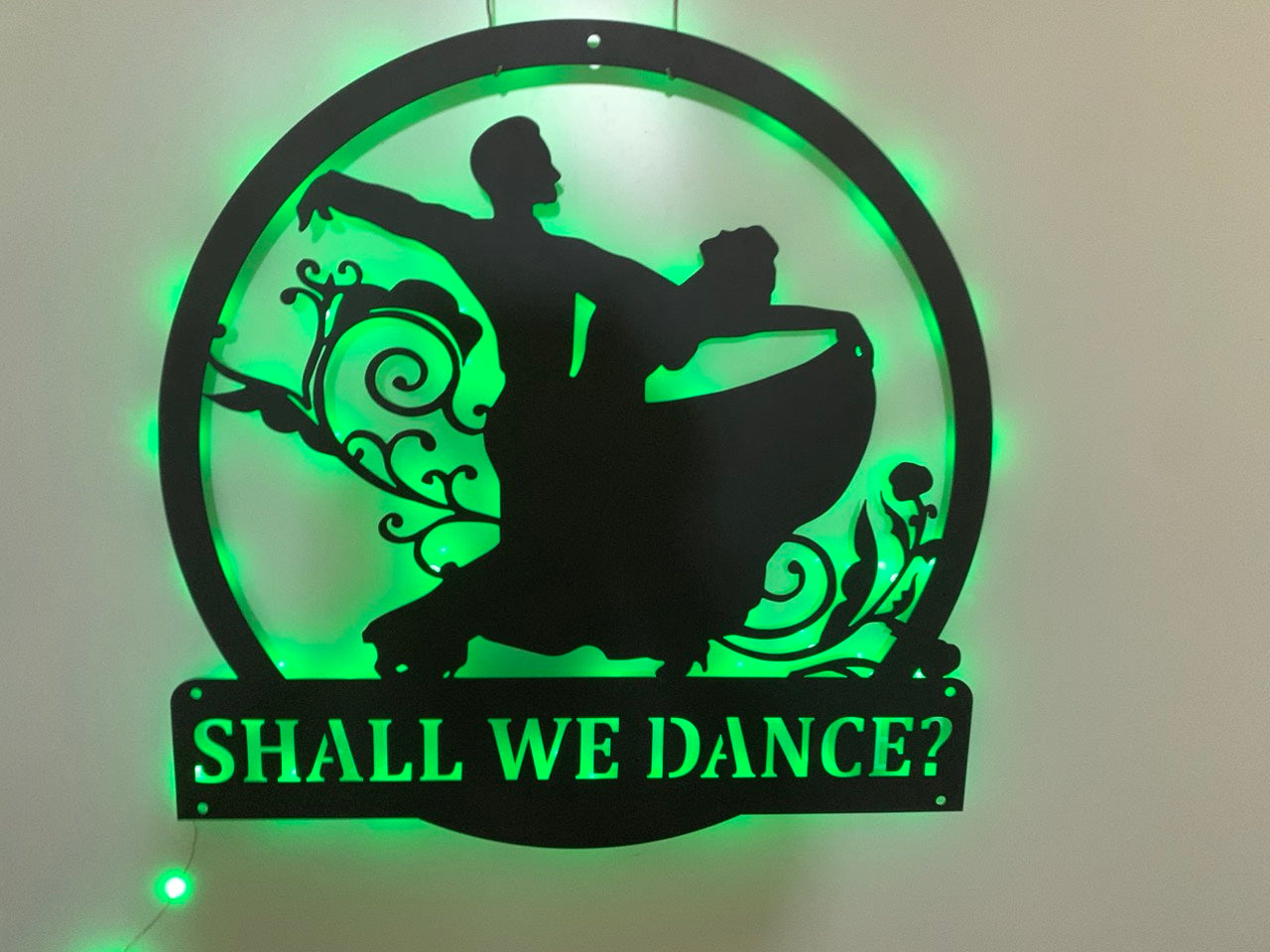 Couple Dancing Metal Wall Art With Led Lights, Dancer Couple Metal Led Sign, Dacing Couple Metal Wall Art Decor, Dancing Metal Wall Sign