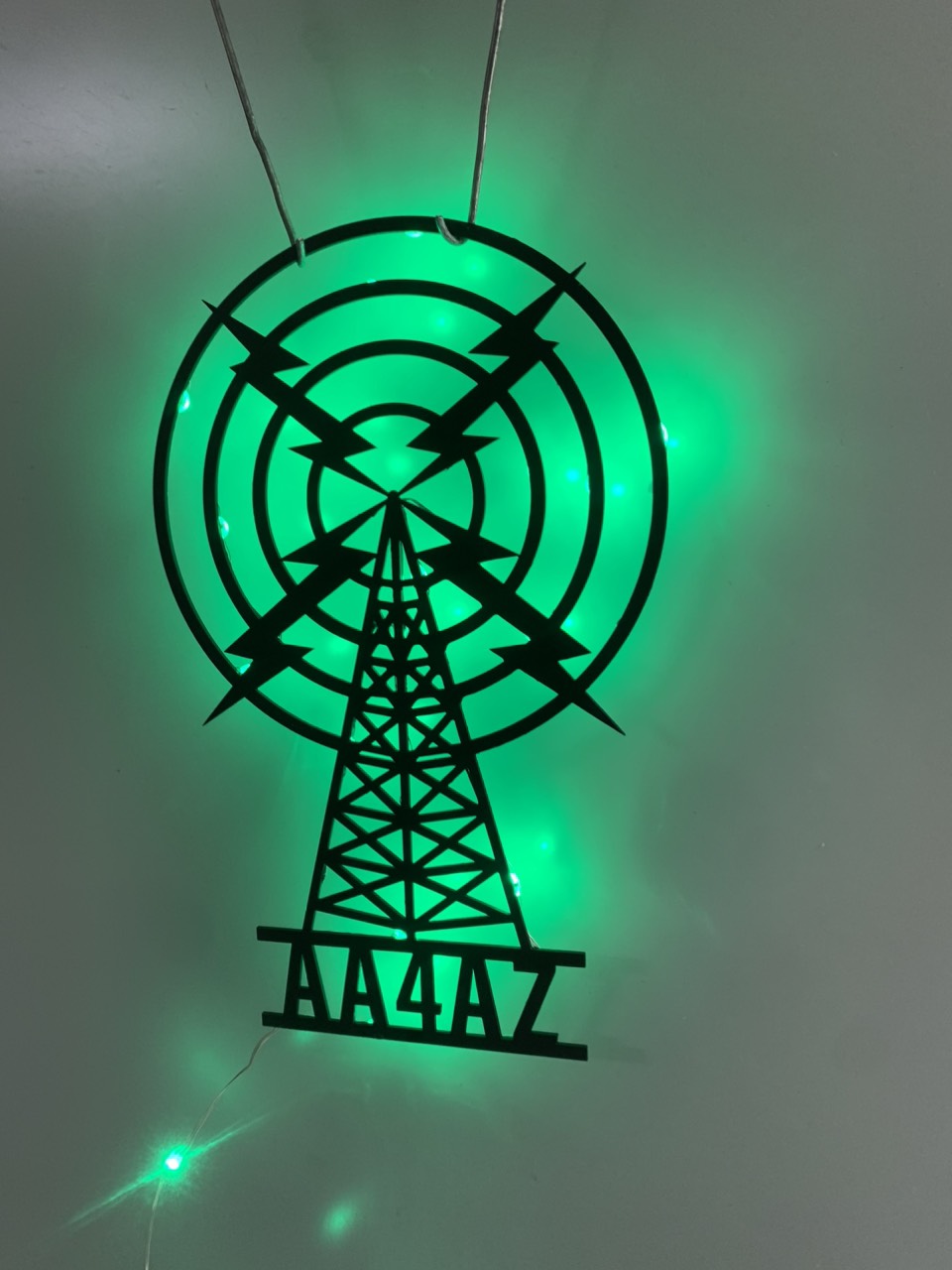 Custom Ham Radio Metal Wall Art With Led Light, Personalized Radio Operator Metal Name Sign, Amateur Radio Metal Sign Wall Decor