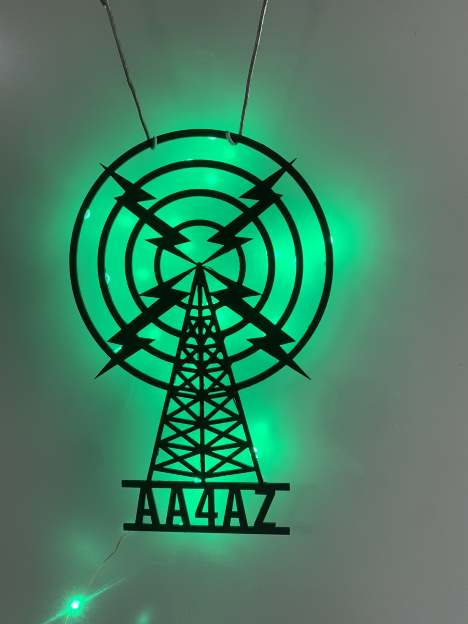 Custom Ham Radio Metal Wall Art With Led Light, Personalized Radio Operator Metal Name Sign, Amateur Radio Metal Sign Wall Decor