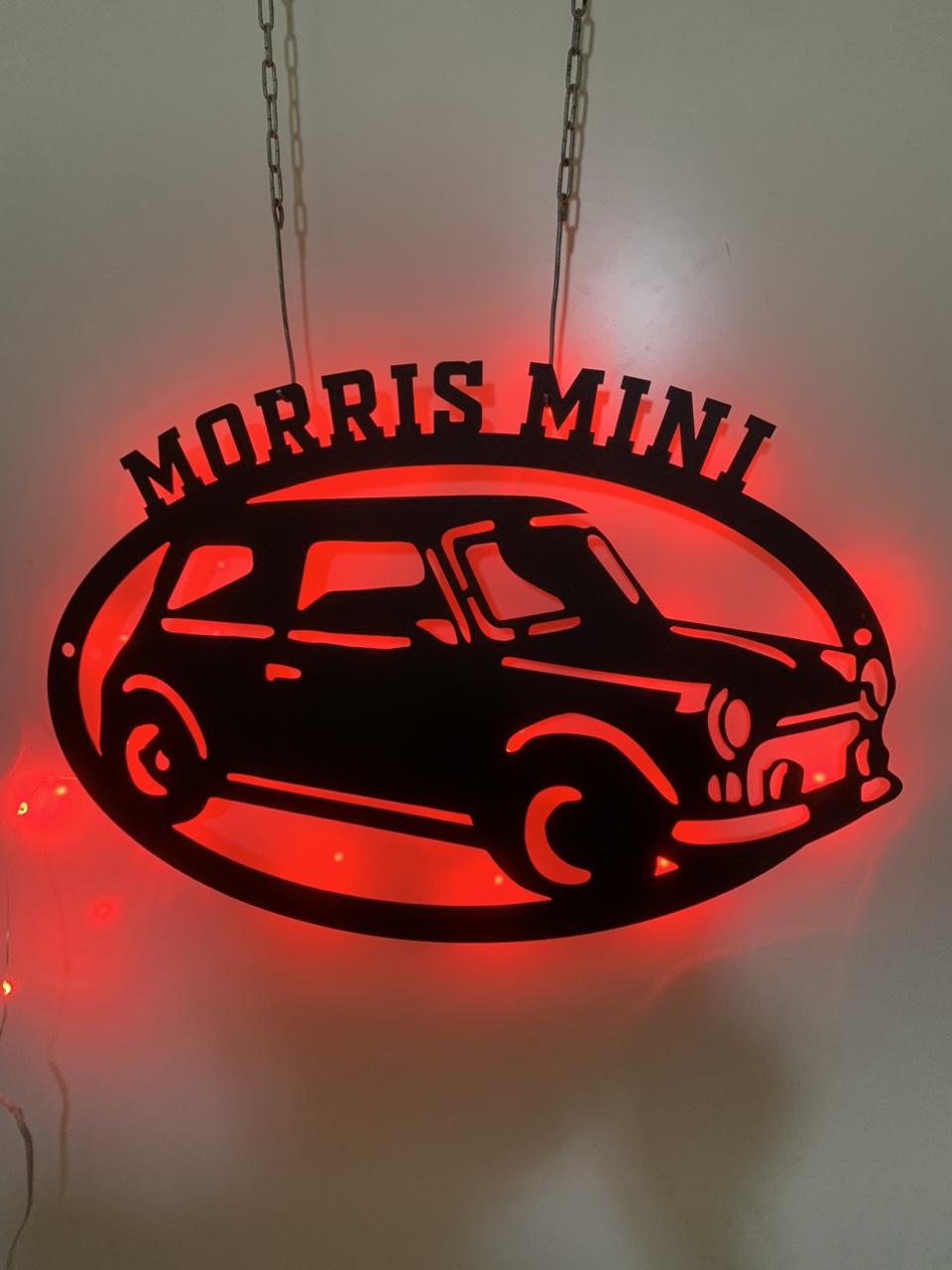 Personalized Mini Cooper Metal Wall Art With Led Lights, Custom Mini Car Metal Wall Art, Car Garage Metal Name Sign, Workshop Metal Wall Decor