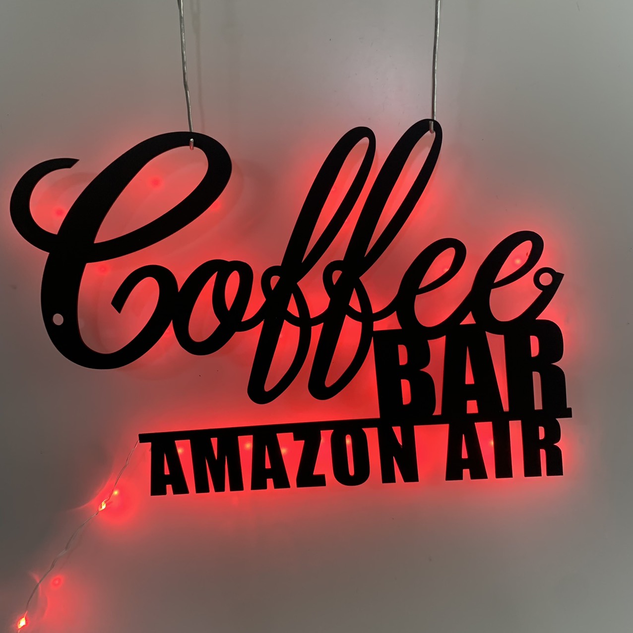 Personalized Coffee Bar Metal Sign With Led Light, Coffee Shop Metal Decor, Custom Coffee Metal Wall Sign, Coffee Time Metal Wall Art