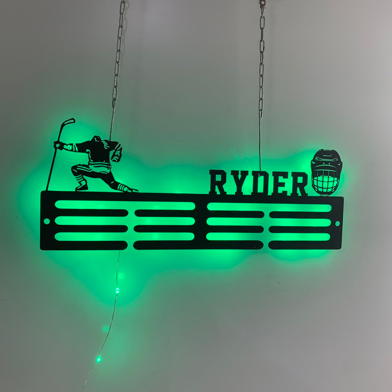 Custom Lacrosse Medal Hanger With Led Light, Medal Holder Display Rack For Awards And Ribbons, Tiered Award Rack, Sports Medal Hanger With Name