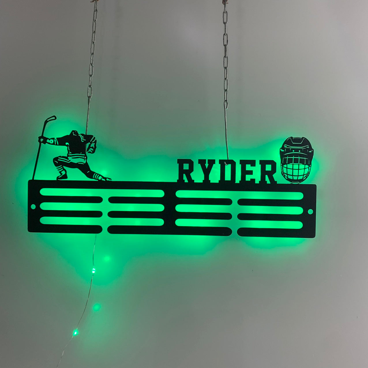 Custom Lacrosse Medal Hanger With Led Light, Medal Holder Display Rack For Awards And Ribbons, Tiered Award Rack, Sports Medal Hanger With Name