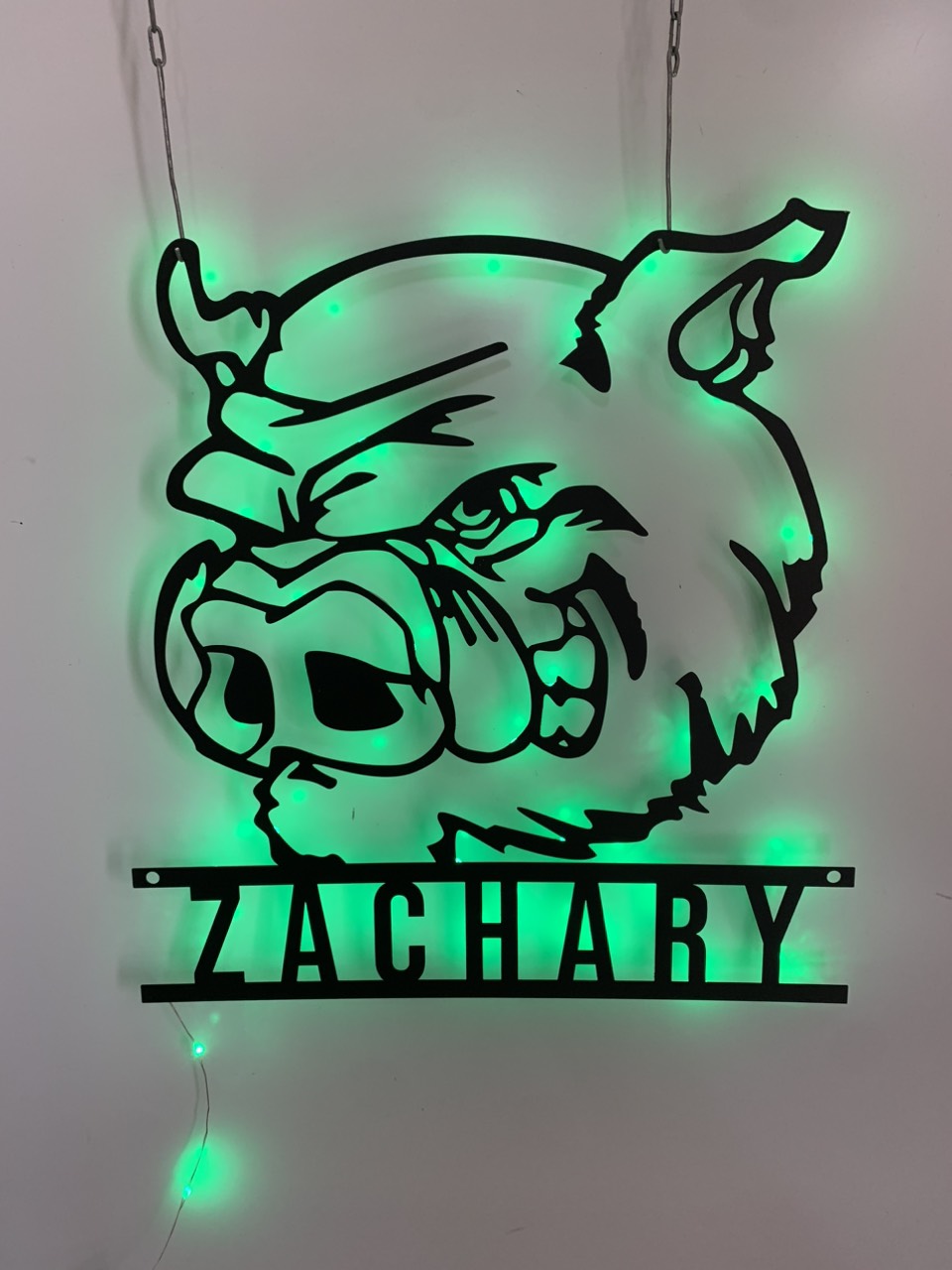 Custom Funny Pig Farmhouse Metal Wall Art Led Light, Personalized Pig Farm Metal Name Sign, Pig Barn Wild Boar Hunting Metal Sign