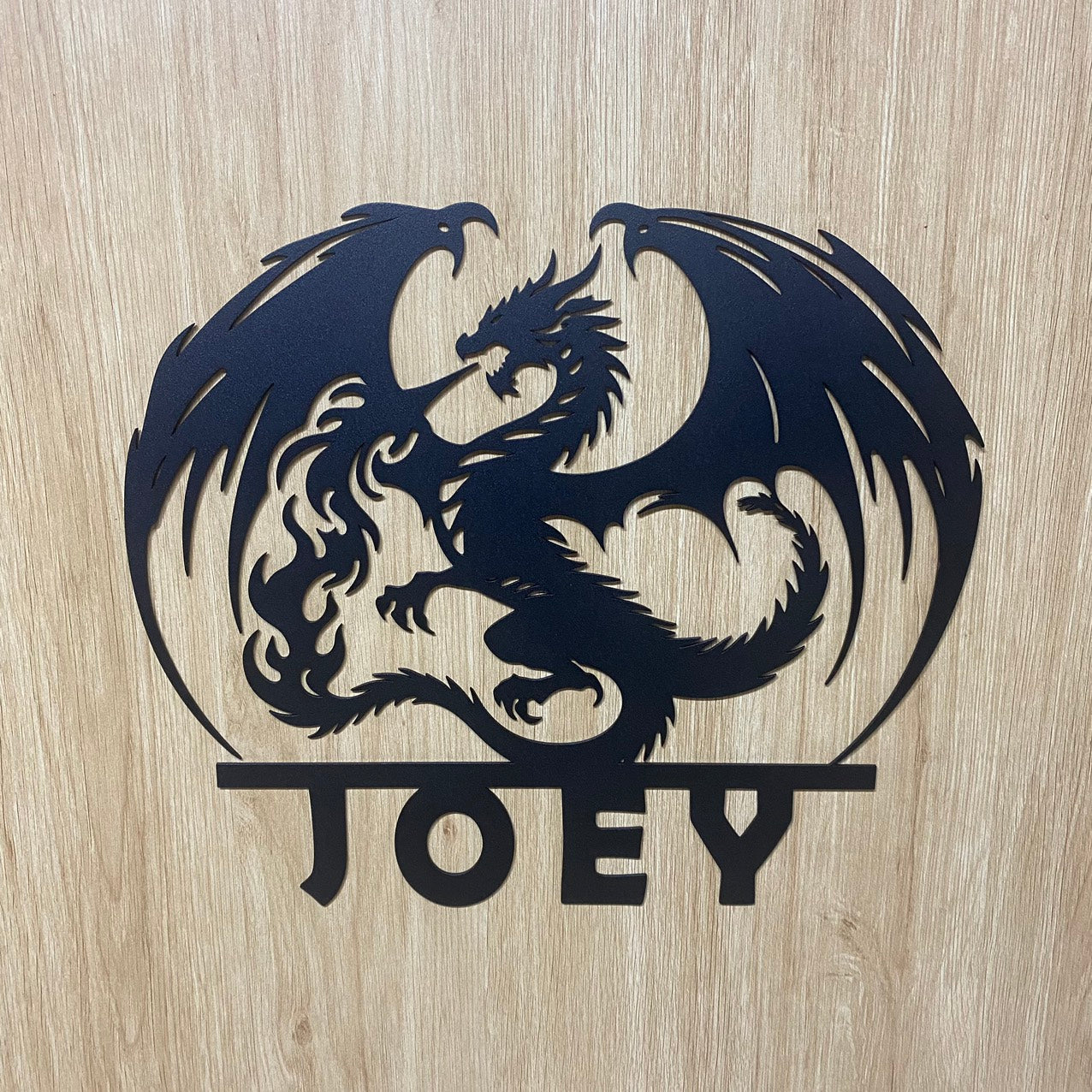 Custom Mythology Dragon Metal Sign With Name, Personalized Dragon Metal Wall Art, Metal Dragon Name House Sign, Custom Dragon Tattoo Wall Art